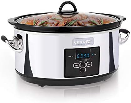 Crock-Pot 7 Quart Programmable Slow Cooker – Polished Platinum SMSF