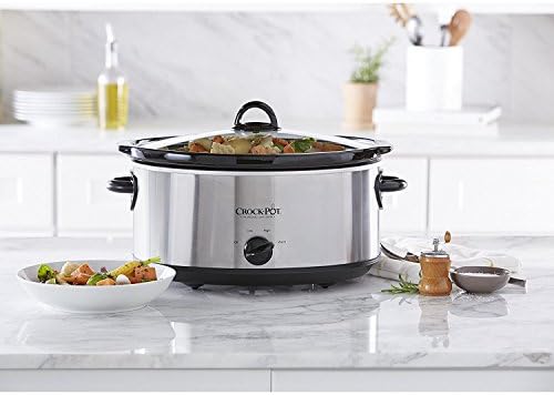 Crock-Pot 7 Quart Oval Manual Slow Cooker – Stainless Steel 1DV7