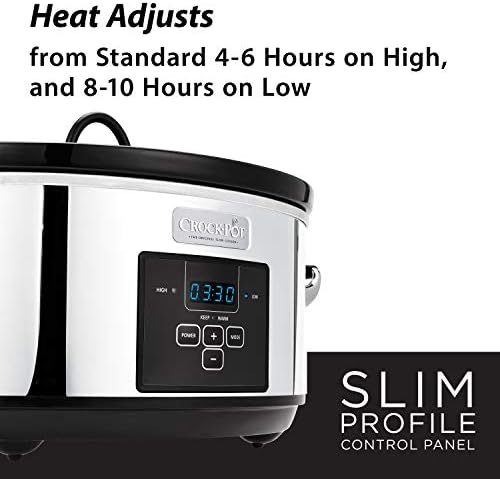 Crock-Pot 7 Quart Programmable Slow Cooker – Polished Platinum SMSF