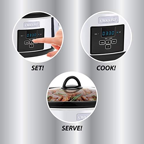 Crock-Pot 7 Quart Programmable Slow Cooker – Polished Platinum SMSF