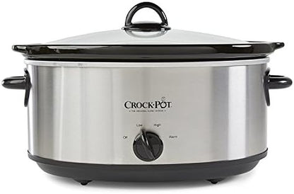 Crock-Pot 7 Quart Oval Manual Slow Cooker – Stainless Steel 1DV7