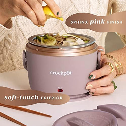 Crock-Pot Electric Lunch Box Food Warmer 20oz – Blush Pink 7T8I