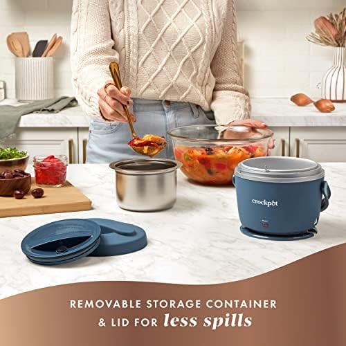 Crock-Pot Electric Lunch Box Food Warmer 20oz – Faded Blue 8RQA
