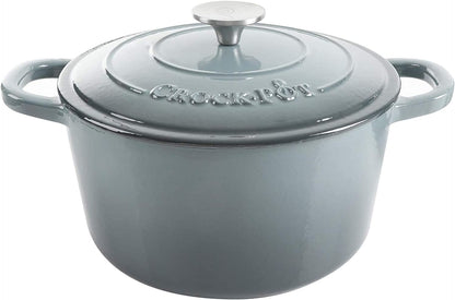Crock-Pot 3 Quart Enameled Cast Iron Dutch Oven – Aqua 1D6I
