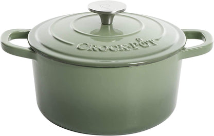 Crock-Pot 3 Quart Enameled Cast Iron Dutch Oven – Aqua 1D6I