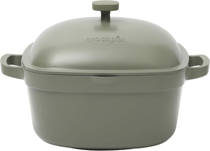 Crock-Pot 3 Quart Enameled Cast Iron Dutch Oven – Aqua 1D6I