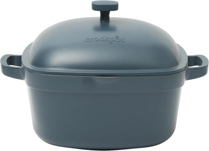 Crock-Pot 3 Quart Enameled Cast Iron Dutch Oven – Aqua 1D6I